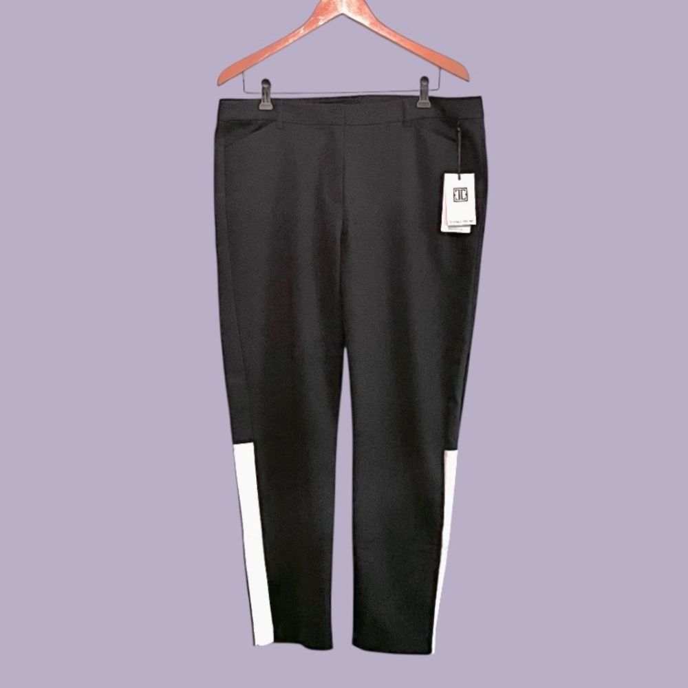 NWT Ivanka Trump Women’s Classic Dress Pants Size 14 Black & White Lower Accent